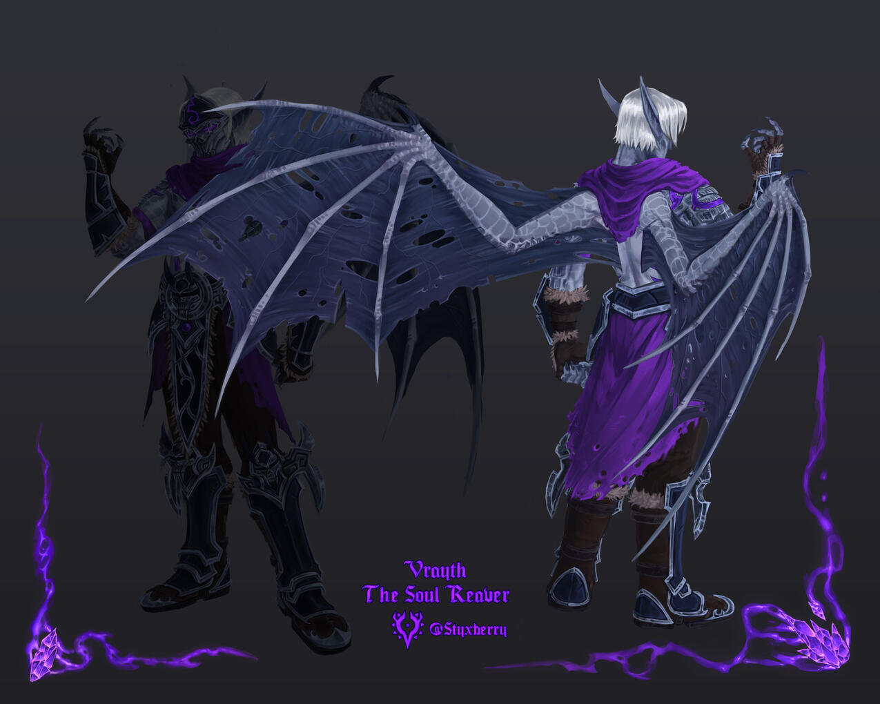 Vrayth the Soul Reaver - Wings(2) by @Styxberry