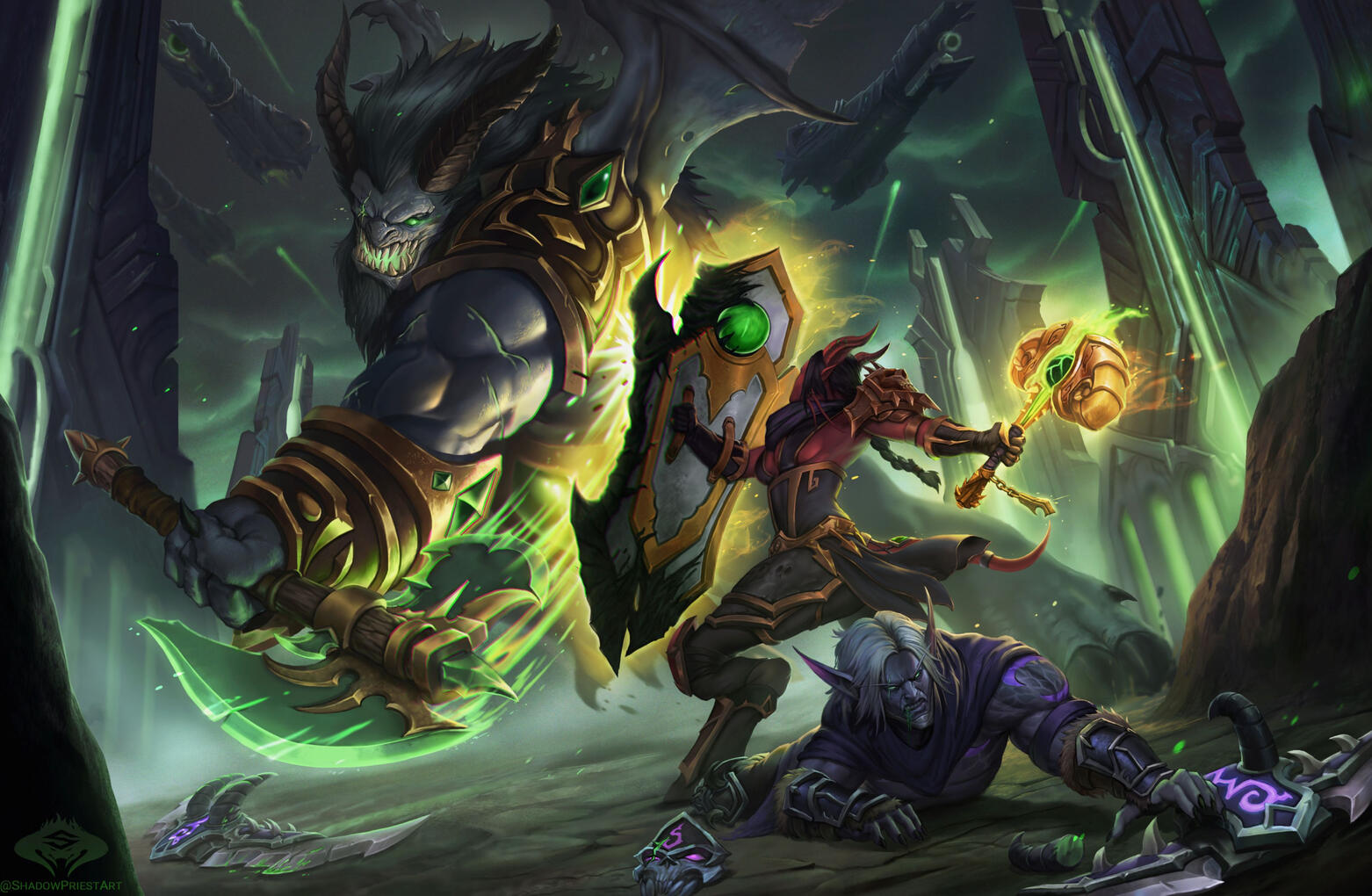 Demonic Defiance by @ShadowPriestArt